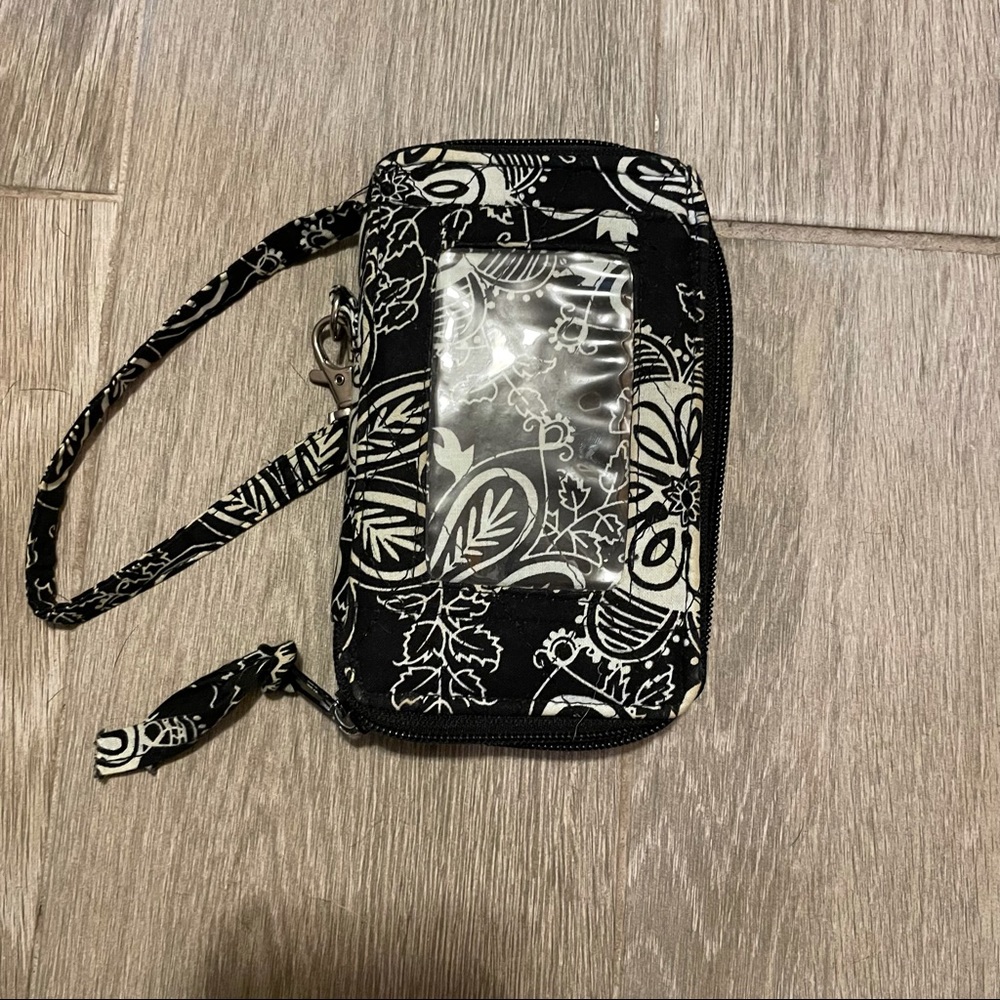 Black and White ID Wristlet